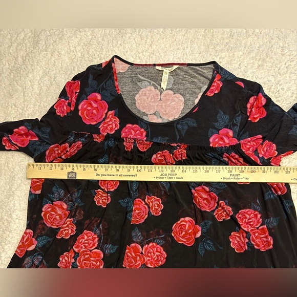 Matilda Jane Black Floral Rose Print Long Sleeve Tunic Top Women's XXL - Picture 11 of 16